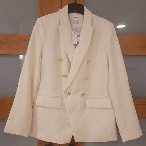 Nine West Double Breasted Blazer - ivory Color